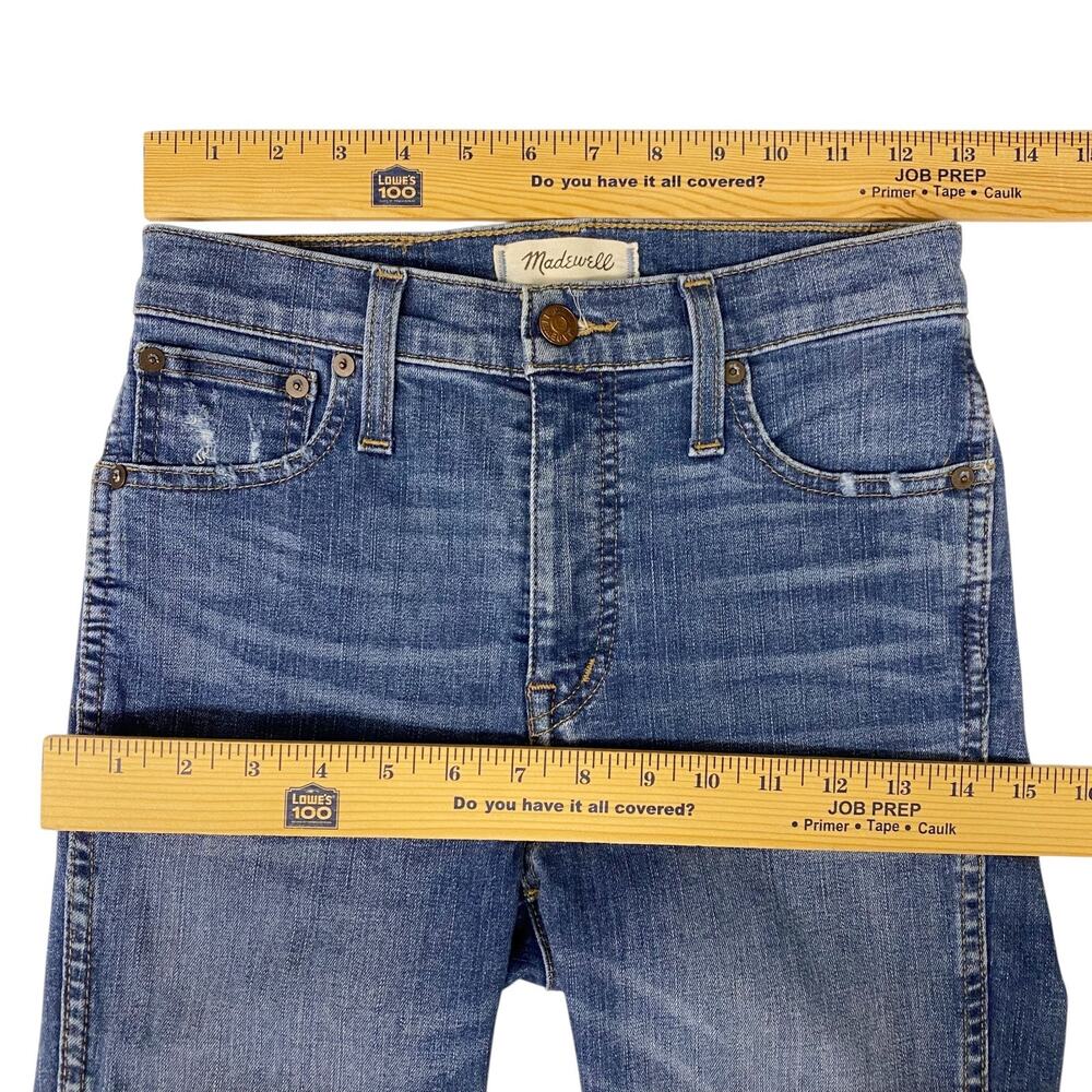 Madewell Jeans Size 26 Blue 10" High-Rise Skinny Crop Drop Step-Hem Edition - Picture 12 of 15